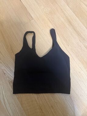 lululemon athletica Black Crop Tank Top